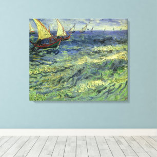 Lienzo Vincent van Gogh - Paisaje marino en Saintes Marie