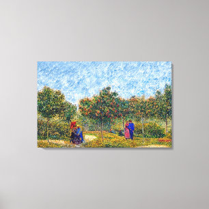 Lienzo Vincent Van Gogh - Parejas cortejándose en el parq