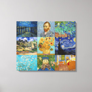 Lienzo Vincent Van Gogh - Patchwork de Obras Maestras