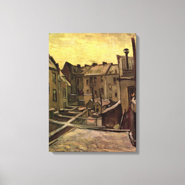 Lienzo Vincent van Gogh, Patios de casas antiguas, Ambere (Anverso)
