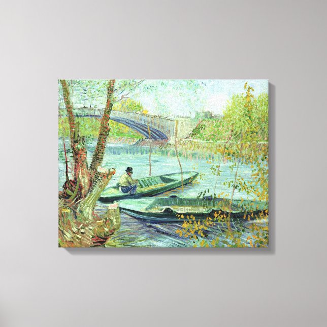 Lienzo Vincent van Gogh | Pesca en primavera (Anverso)