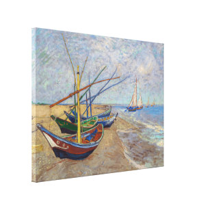 Lienzo Vincent van Gogh - Pescadores en la playa