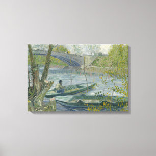 Lienzo Vincent van Gogh - Pescando en primavera, el puent