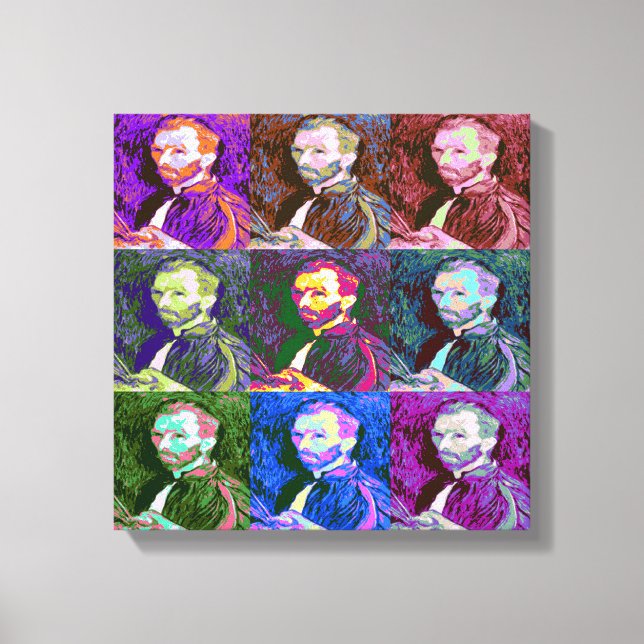 Lienzo Vincent van Gogh Pop Art (Anverso)
