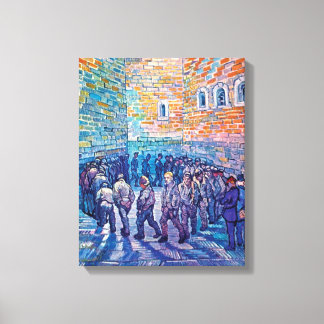 Lienzo Vincent Van Gogh - Prisioneros dando la vuelta