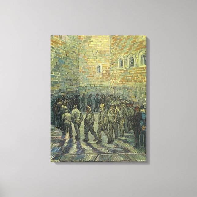 Lienzo Vincent van Gogh - Prisioneros ejercitándose (Anverso)