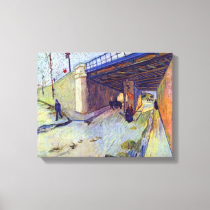 Lienzo Vincent Van Gogh - Puente del ferrocarril sobre Mo