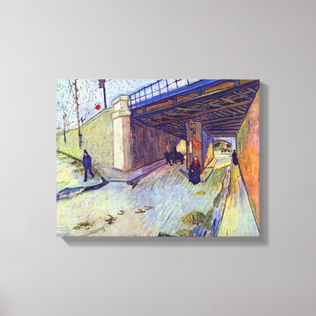 Lienzo Vincent Van Gogh - Puente del ferrocarril sobre Mo (Anverso)