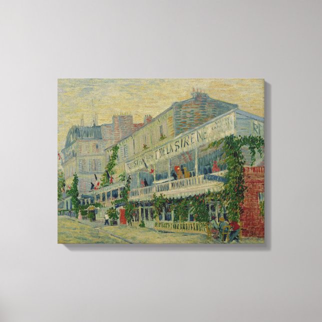 Lienzo Vincent van Gogh | Restaurante de la Sirene (Anverso)