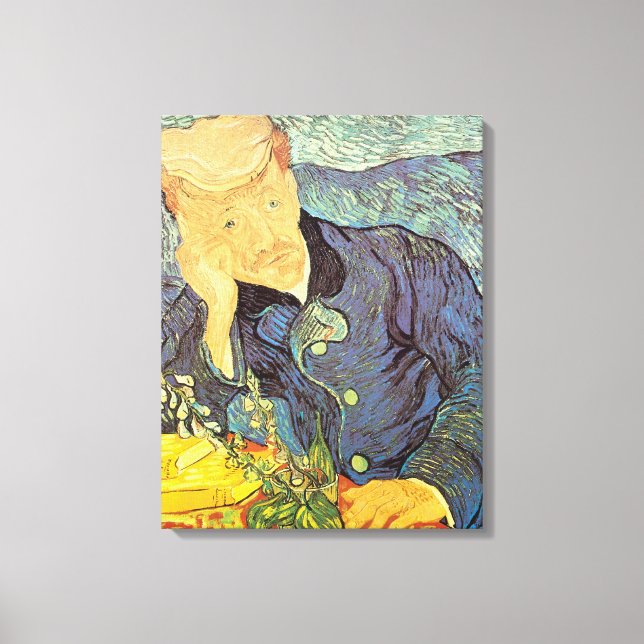 Lienzo Vincent van Gogh - Retrato del Doctor Gachet (Anverso)
