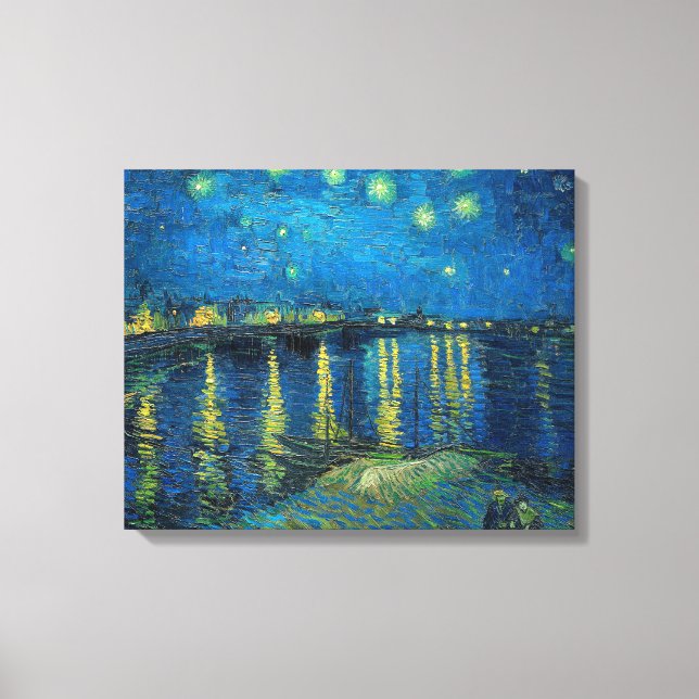 Lienzo Vincent Van Gogh Starry Night Over the Rhone (Anverso)