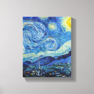 Lienzo Vincent Van Gogh Starry Night Vintage Bella Artes