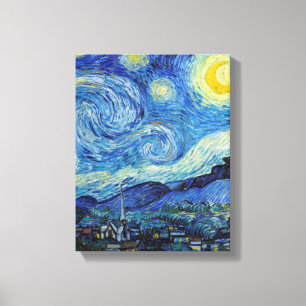 Lienzo Vincent Van Gogh Starry Night Vintage Bella Artes