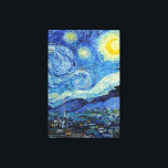 Lienzo Vincent Van Gogh Starry Night Vintage Bella Artes<br><div class="desc">Imagen de Bella Artes Vintage nocturno Vincent Van Gogh Starry</div>