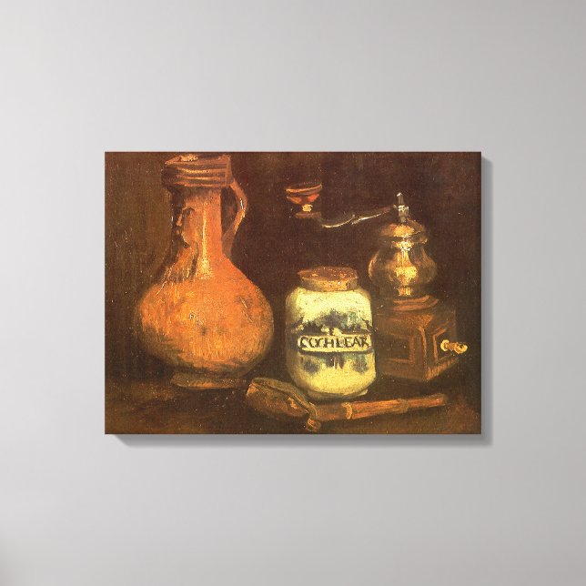 Lienzo Vincent van Gogh - Still Life with Coffee Mill (Anverso)