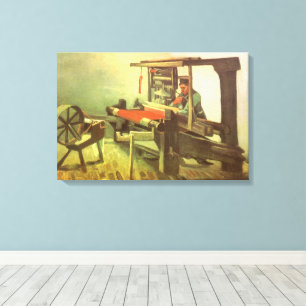 Lienzo Vincent van Gogh Tejedora de espaldas girando la r