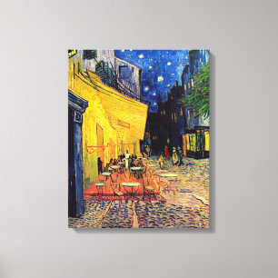 Lienzo Vincent Van Gogh - Terraza del Café por la Noche A