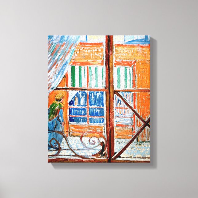 Lienzo Vincent Van Gogh - Tiendas De Carniceros Desde Una (Anverso)