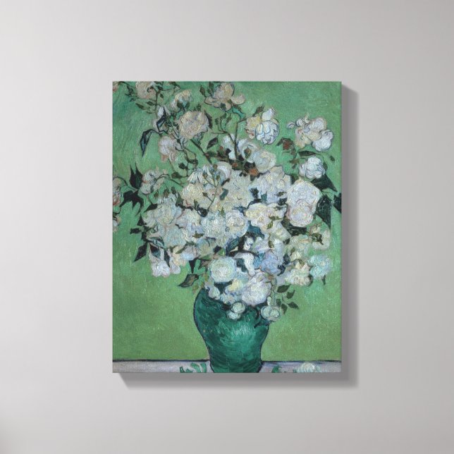 Lienzo Vincent van Gogh | Una parcela de Rosas, 1890 (Anverso)