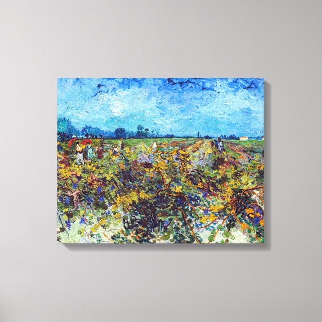 Lienzo Vincent van Gogh - Viñedo Verde (Anverso)