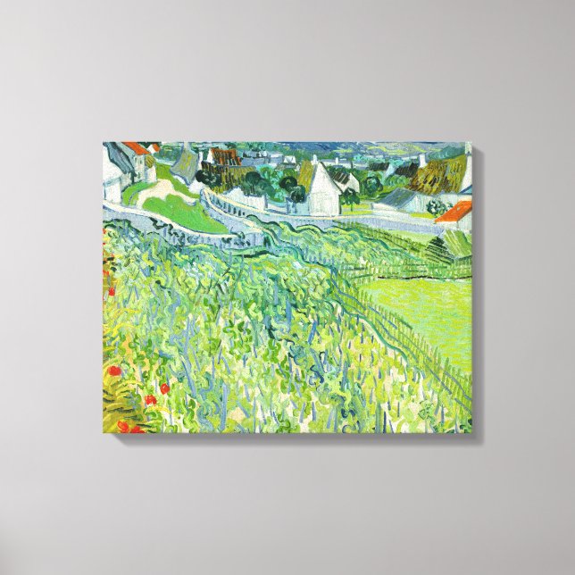 Lienzo Vincent van Gogh - Viñedos en Auvers (Anverso)