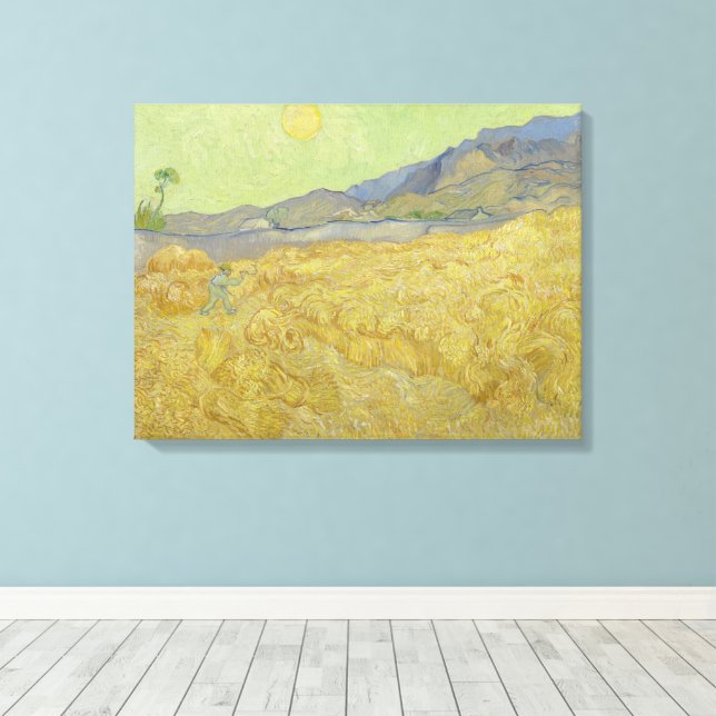 Lienzo Vincent Van Gogh, Wheatfield Con Un pañal (Insitu (piso de madera))
