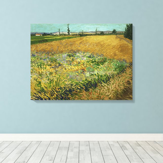 Lienzo Vincent Van Gogh, Wheatfield, Korenveld (Insitu (piso de madera))