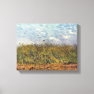 Lienzo Vincent Willem Van Gogh - campo de trigo con una