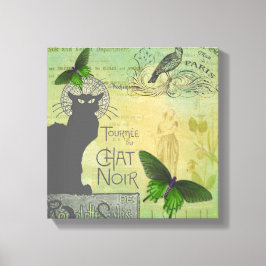 Lienzo Viñeta gira por París por Chat Noir Collage