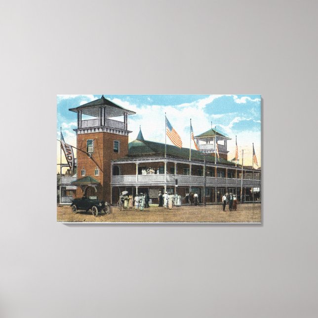 Lienzo Viñetería de Martha, vista de los Tivoli (Anverso)