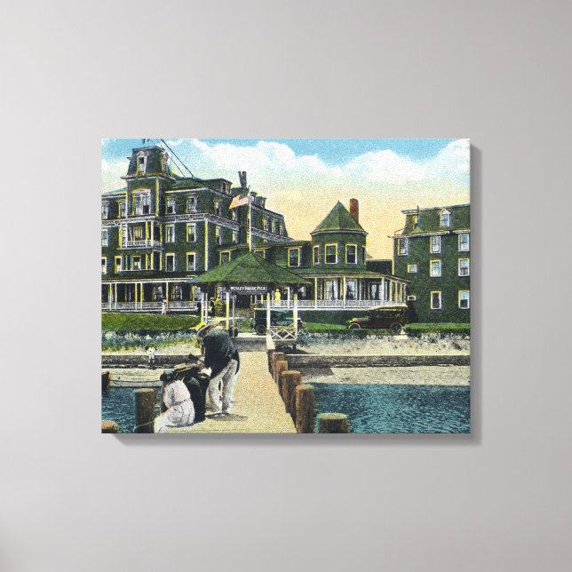 Lienzo Viñetería de Martha, vista de muelle de la casa We (Anverso)