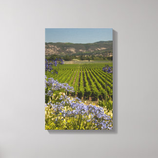 Lienzo Viñetería y flores moradas
