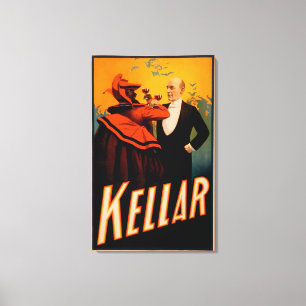 Lienzo Vino de consumición del mago de Kellar con el