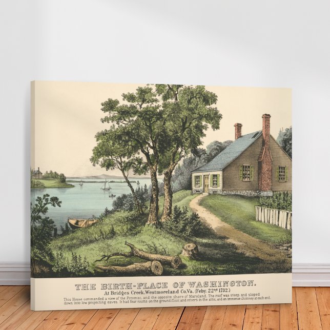 Lienzo Vintage 1732 Nacimiento de George Washington (Subido por el creador)