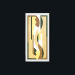 Lienzo Vintage Art Deco Jazz Curve Patrón de colores otoñ<br><div class="desc">Patrón de fondo de fondo de fondo de pochoir de jazz de arte deco de ilustracion vintage de Voldemar Boberman, 1929. El pochoir es una técnica de esténcil común en pinturas surrealistas. Un diseño cubista elegante y de moda con formas geométricas y colores en cálidos colores neutros otoñales con diferentes...</div>