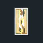 Lienzo Vintage Art Deco Jazz Curve Patrón de colores otoñ<br><div class="desc">Patrón de fondo de fondo de fondo de pochoir de jazz de arte deco de ilustracion vintage de Voldemar Boberman, 1929. El pochoir es una técnica de esténcil común en pinturas surrealistas. Un diseño cubista elegante y de moda con formas geométricas y colores en cálidos colores neutros otoñales con diferentes...</div>