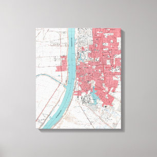 Lienzo Vintage Baton Rouge Riverfront