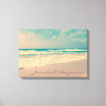 Vintage Beach Bride and Groom Names