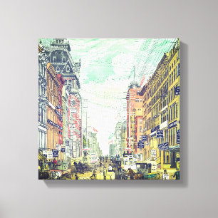 Lienzo Vintage Broadway, NYC (años 80)