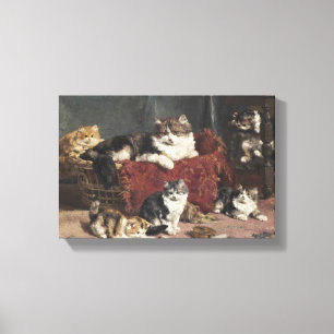 Lienzo Vintage Charles Van den Eycken Playtime