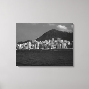 Lienzo Vintage China Rascacielos de la bahía de Hong Kong