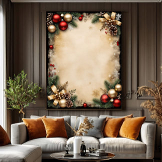 Lienzo Vintage Christmas Frame