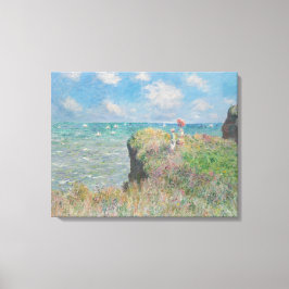 Lienzo Vintage Claude Monet Cliff Walk en Pourville