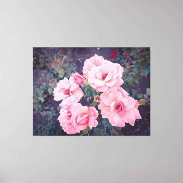 Lienzo Vintage coral rose bouquet (Anverso)