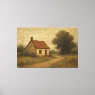 Lienzo Vintage Cottage Landscape