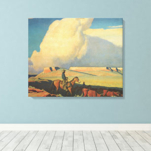 Lienzo Vintage Cowboys, Open Range de Maynard Dixon