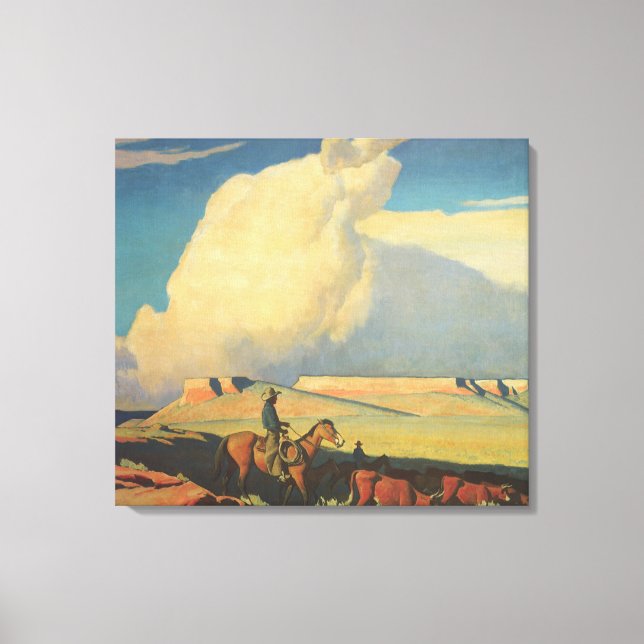 Lienzo Vintage Cowboys, Open Range de Maynard Dixon (Anverso)