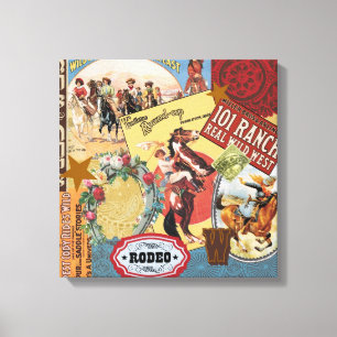 Lienzo vintage cowgirl occidental