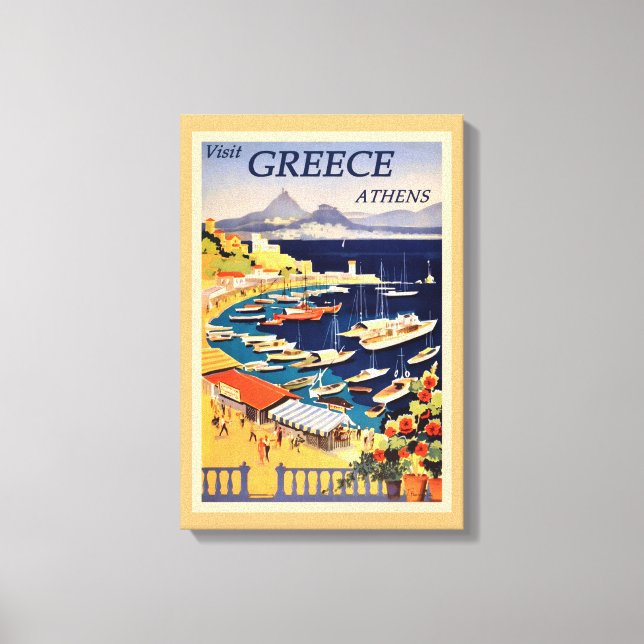 Lienzo Vintage de Grecia (Anverso)