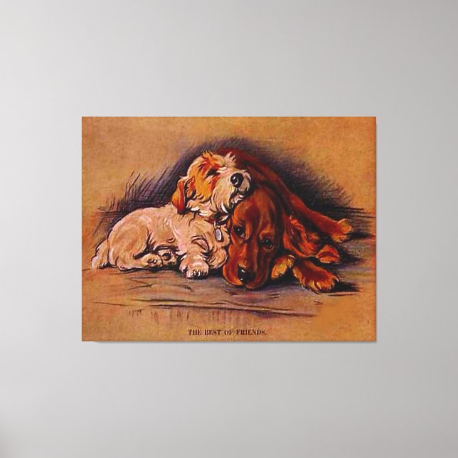 Lienzo "Vintage Dog Artist, Lucy Dawson" (Anverso)